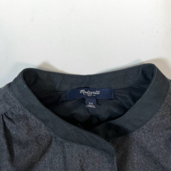 Madewell Flannel Latitude Shirt Mini Dress in Charcoal Grey - Picture 5 of 5